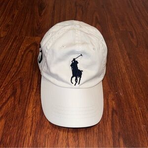 Polo by Ralph Lauren White Cap with Black Logo